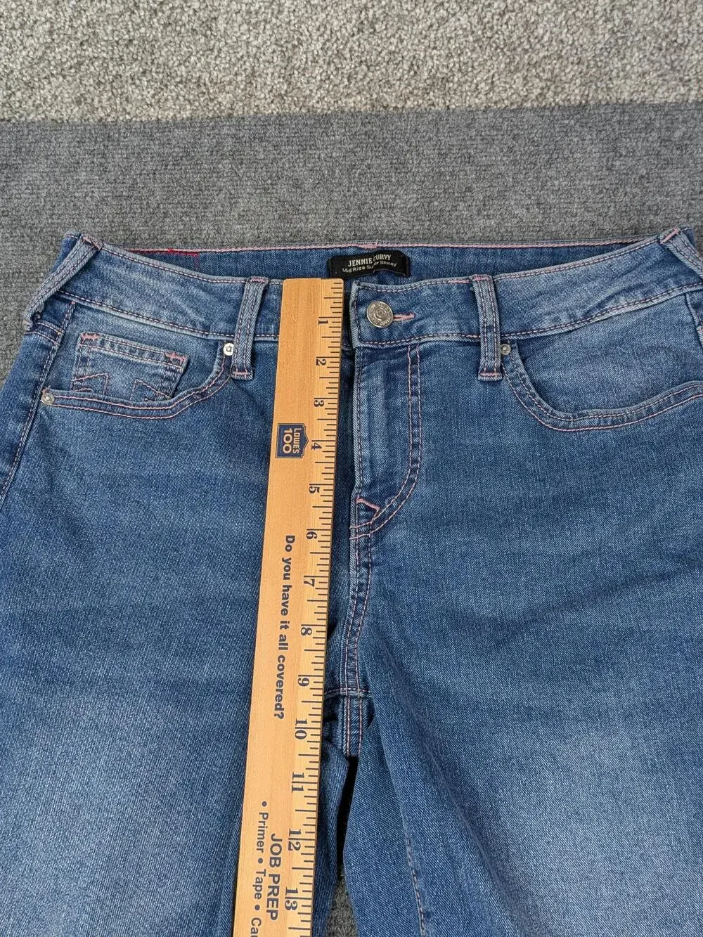 True Religion Jeans Womens 29 Blue Jennie Curvy Mid Rise Super Skinny Stretch